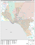 El Paso  Wall Map Premium Style